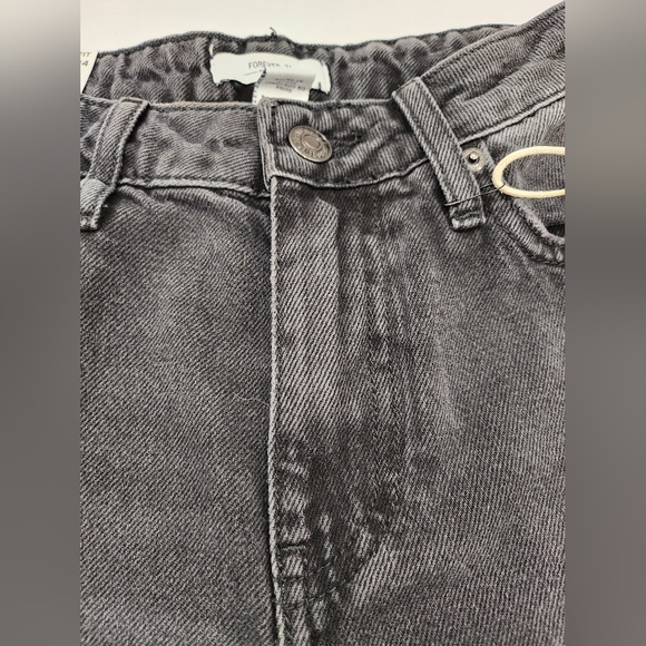 Forever 21 Juniors Loose Fit/90s Fit Black Ripped Jeans Size 24 - Picture 5 of 14